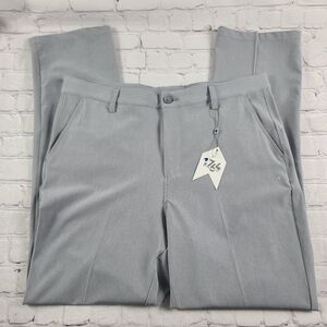 New 1764 Signature Mens 36X32 Wilkes Performance Golf Pants Trousers Grey